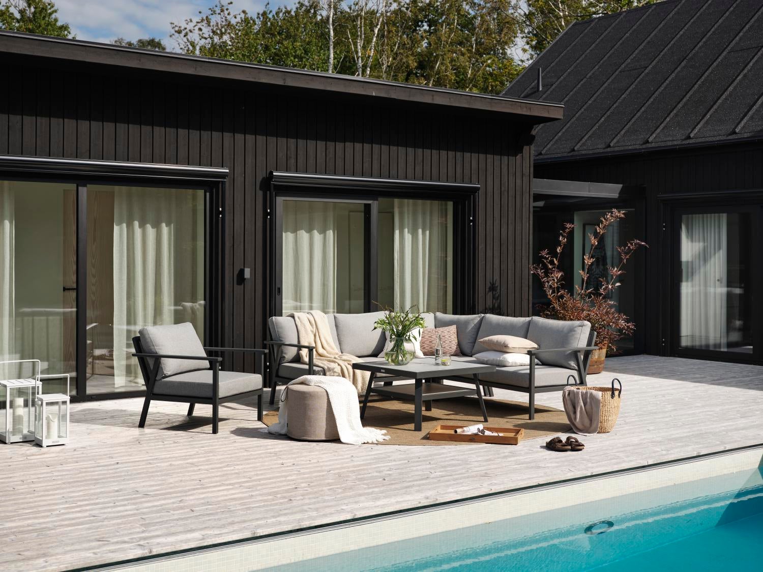 Samvaro Low hjørne Antracit/Pearl grey