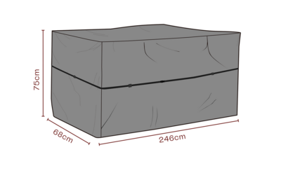 Møbelovertræk udekøkken Sort