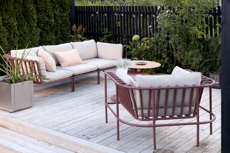 Collier lænestol Zin Red/Teddy Beige