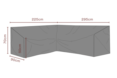 Møbel cover hjørnesofa Black-Breathable