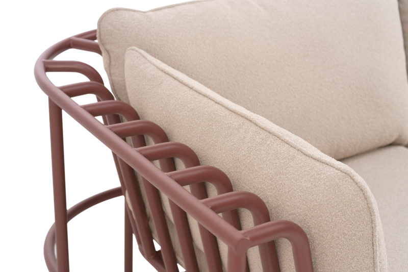 Collier lænestol Zin Red/Teddy Beige