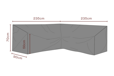 Møbel cover hjørnesofa Black-Breathable