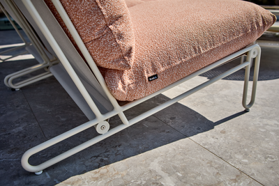 Blixt loungestol Pearl White/Teddy Orange