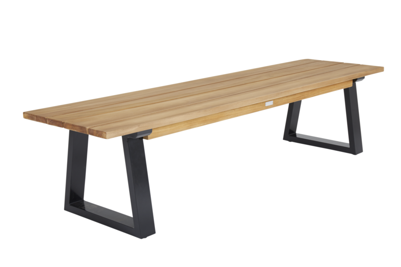 Laurion bænk Sort/teak