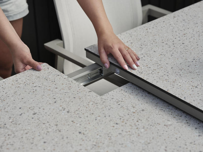 Hillmond spisebord Khaki/Terrazzo