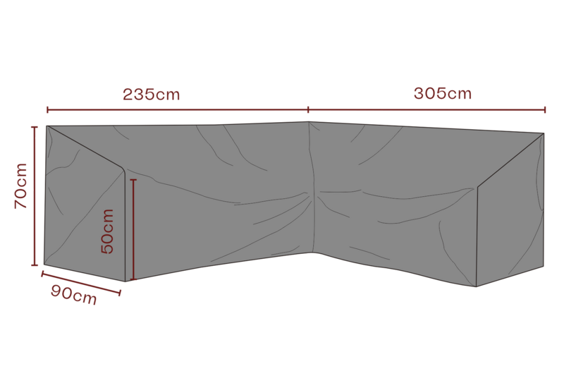 Møbel cover hjørnesofa Black-Breathable