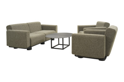 Bolster lænestol Antrasitt/Teddy Verde