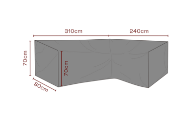 Møbelovertræk hjørnesofa Sort