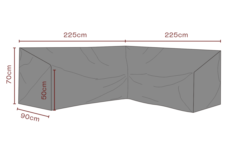Møbel cover hjørnesofa Black-Breathable