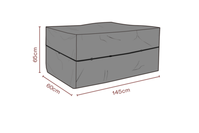 Møbelovertræk hyndeboks Sort