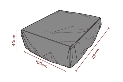 Møbelovertræk ottoman Sort