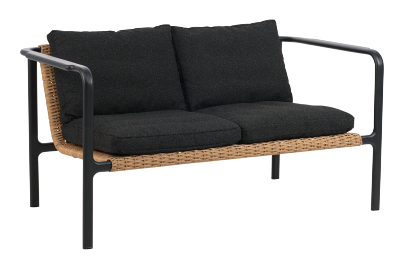 Motty 2-personers sofa Sort/Teddy Black