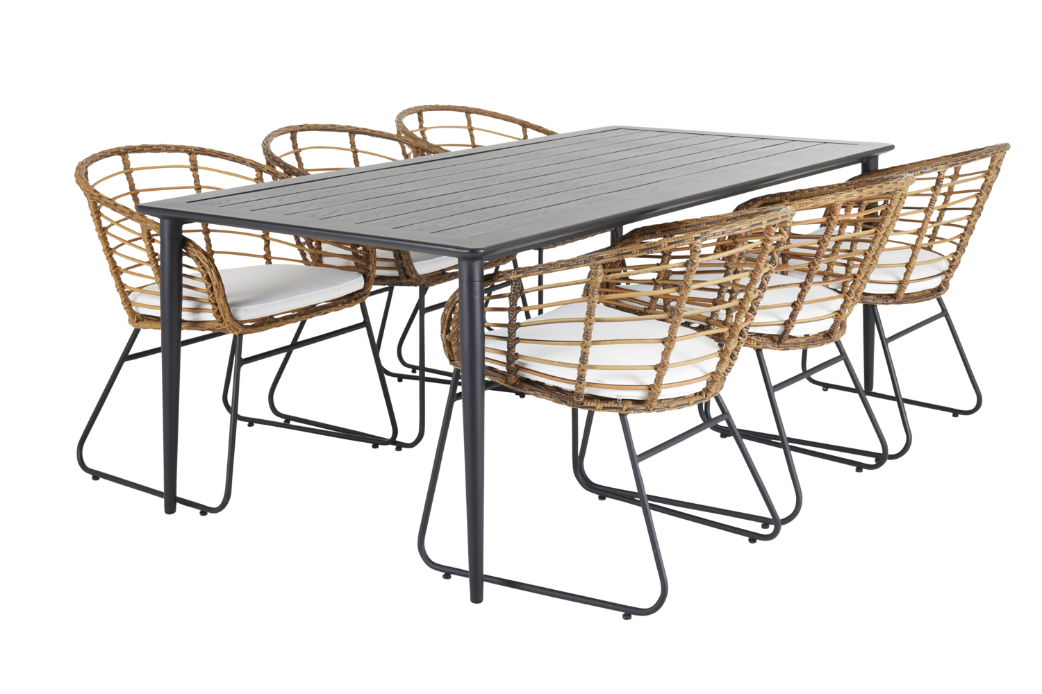 Covelo spisebordsstol Natur/hvid