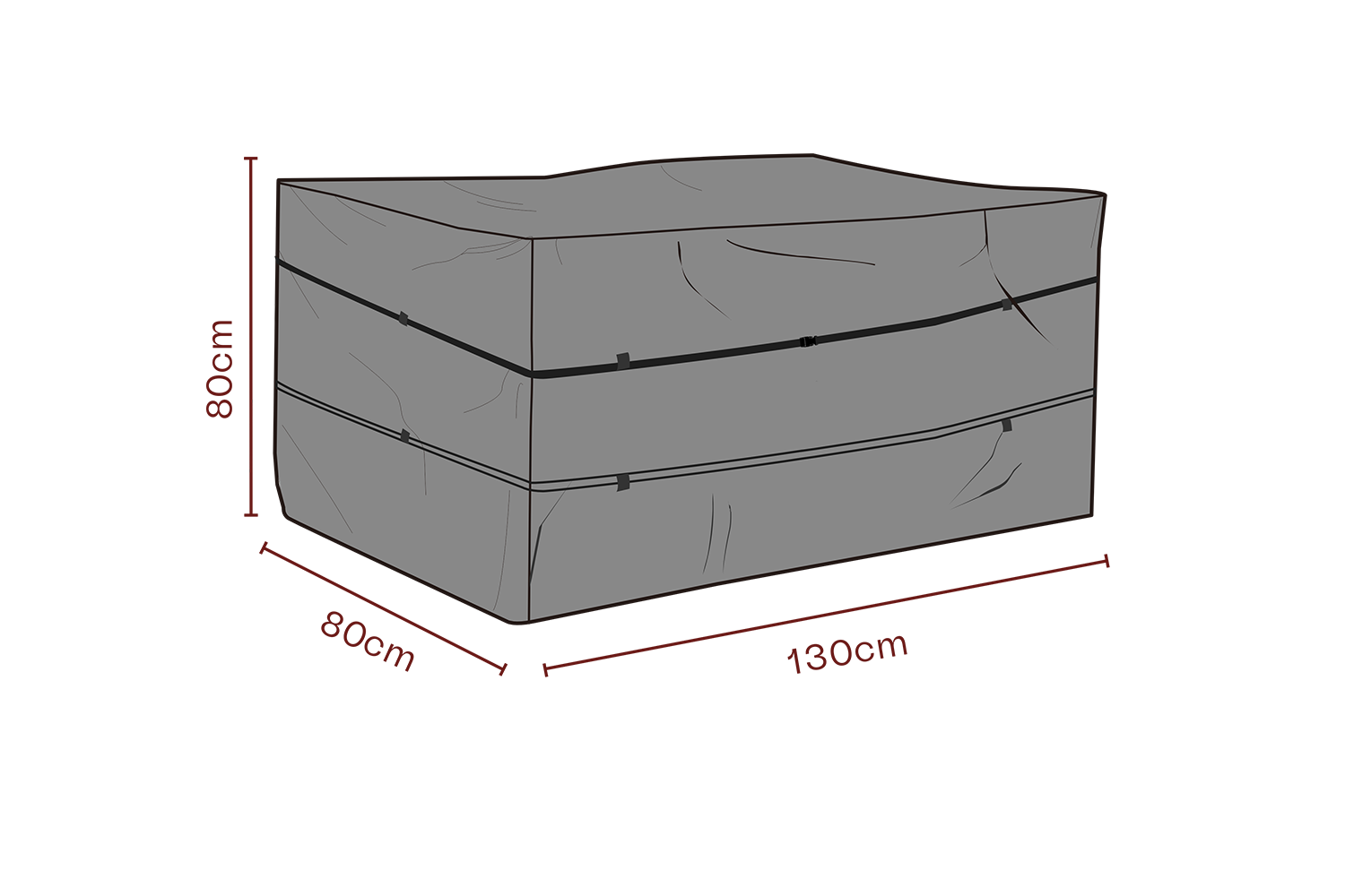 Møbelovertræk hyndeboks Black-Waterproof