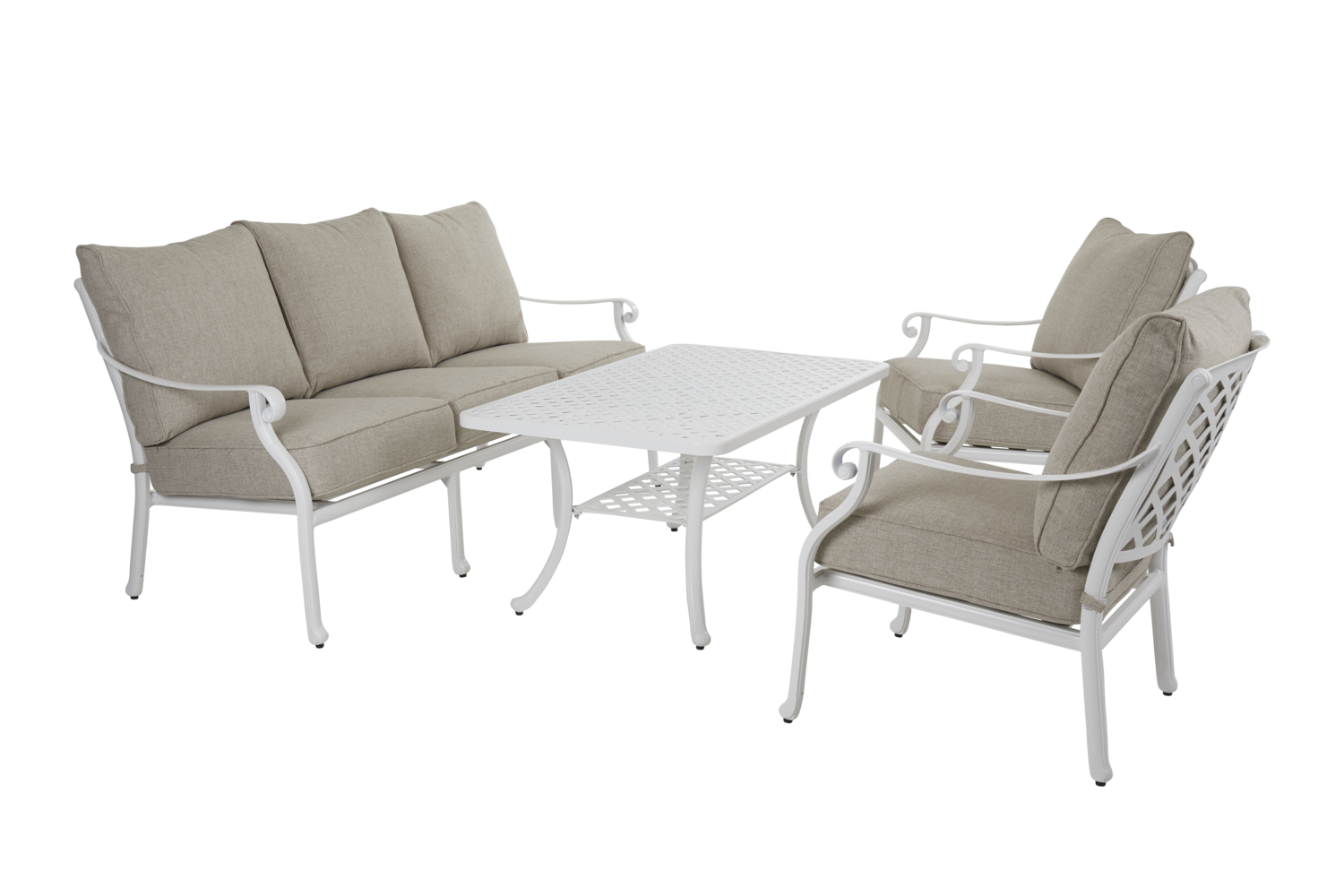 Arras 3-personers sofa Hvid/sand