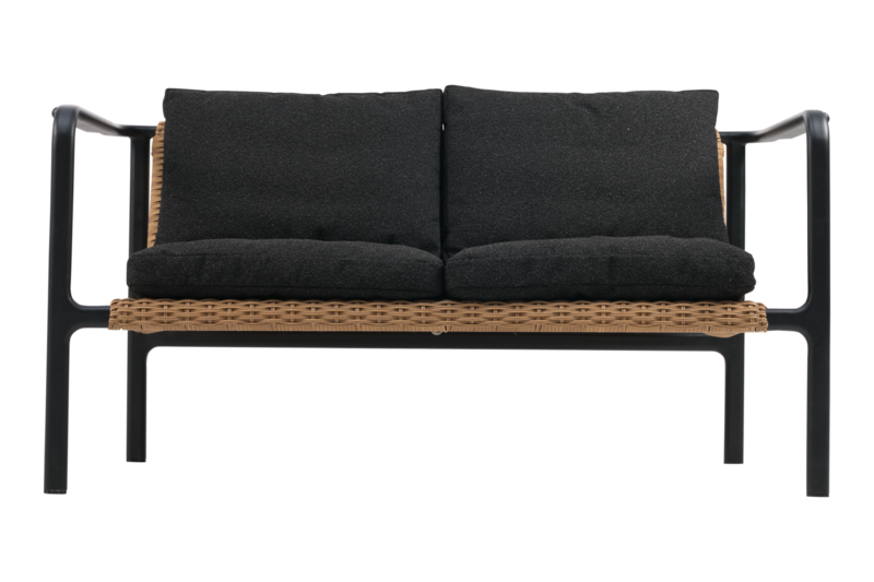 Motty 2-personers sofa Sort/Teddy Black