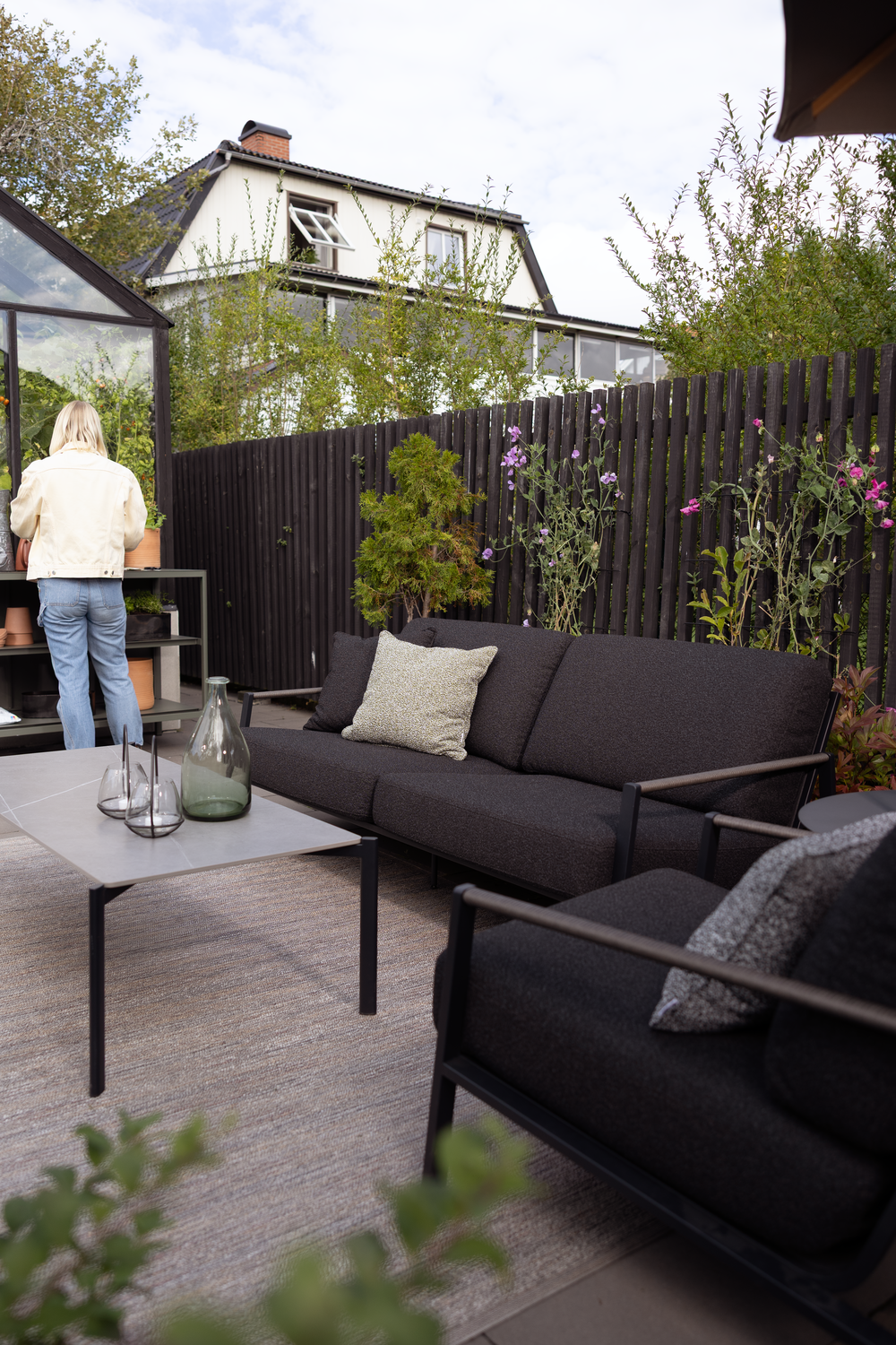 Hallavara sofabord Sort/grå