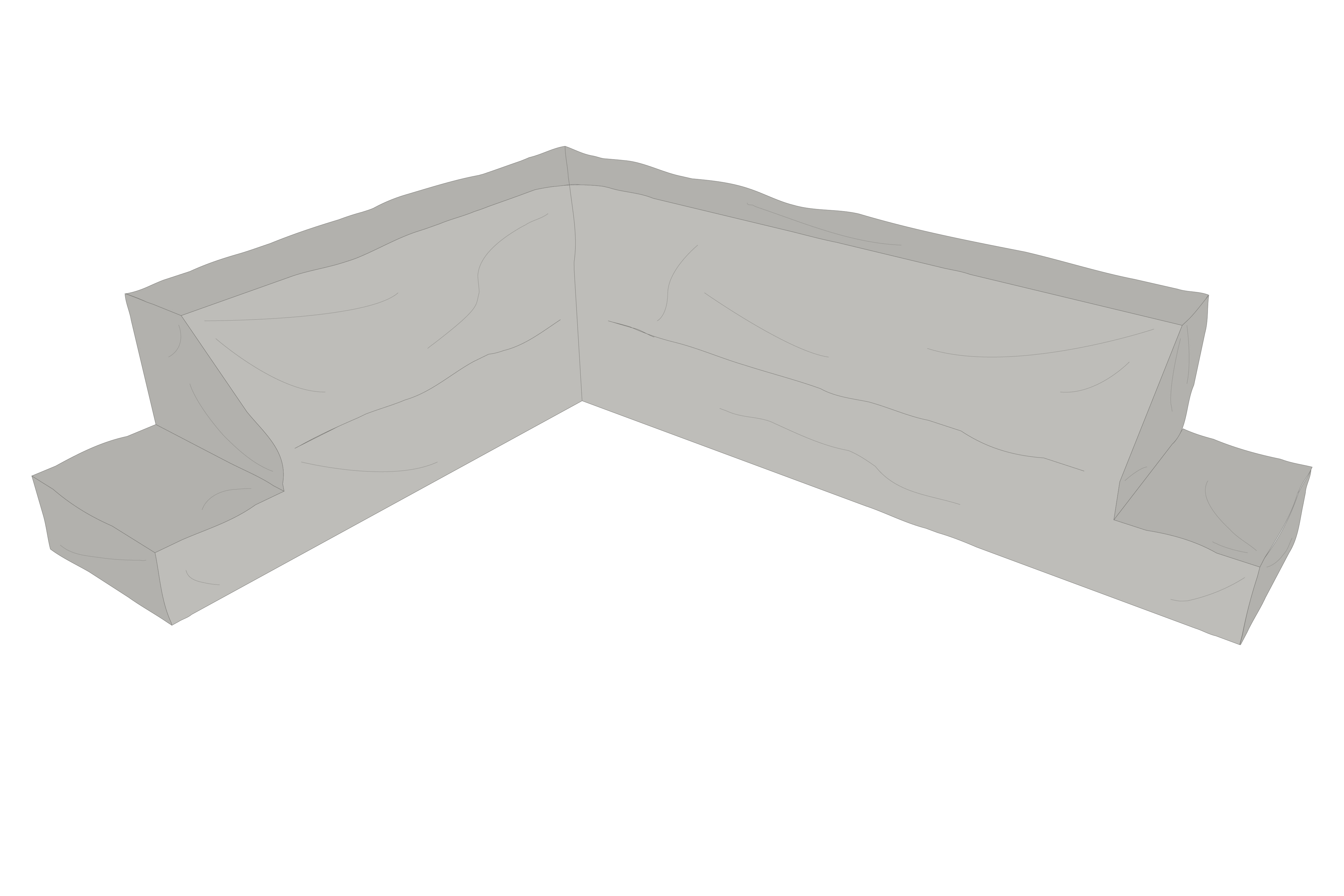 Møbelovertræk hjørnesofa Grey-Waterrepellant