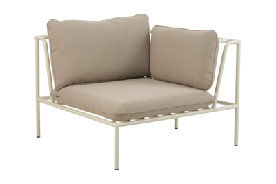 Collier hjørne Pearl White/Teddy Beige