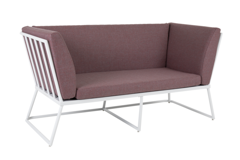 Vence 2-personers sofa Hvid/Peony