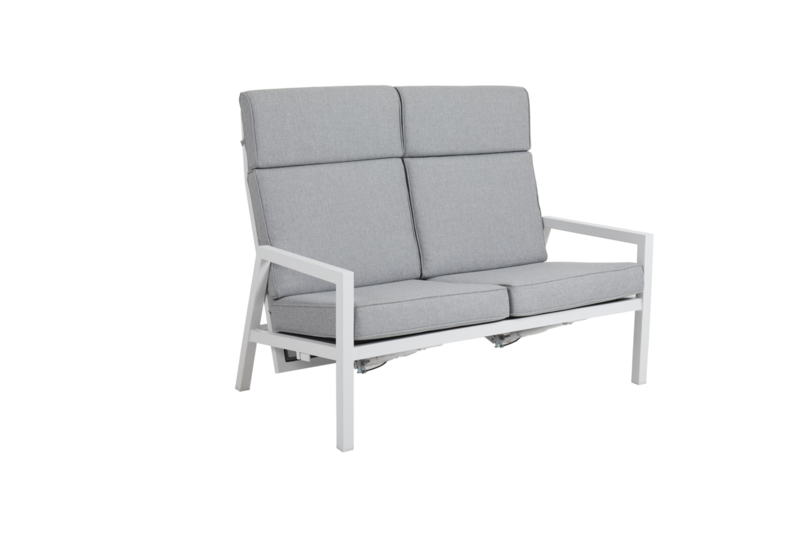 Belfort 2-personers sofa Hvid/Pearl grey