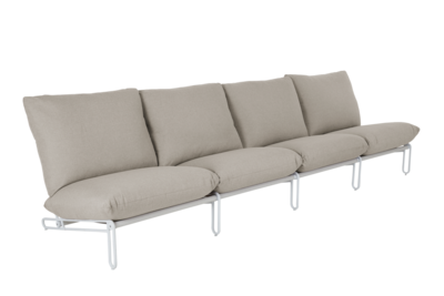 Blixt loungestol Hvid/Cley beige