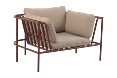 Collier lænestol Zin Red/Teddy Beige