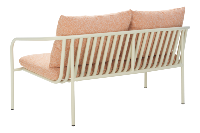 Bendt 2-personers sofa Pearl White/Teddy Orange