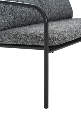 Bendt 2-personers sofa Sort/Teddy Ant