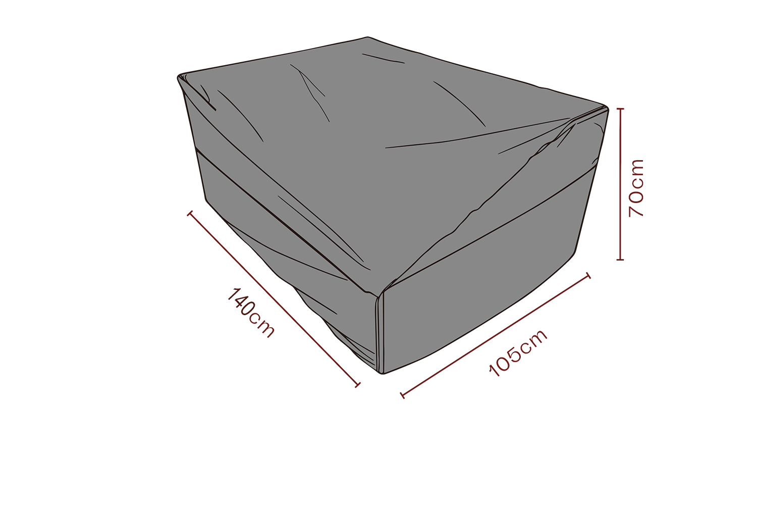 Møbelovertræk sofa Black-Breathable