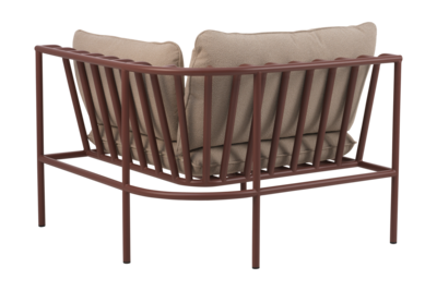 Collier hjørne Zin Red/Teddy Beige