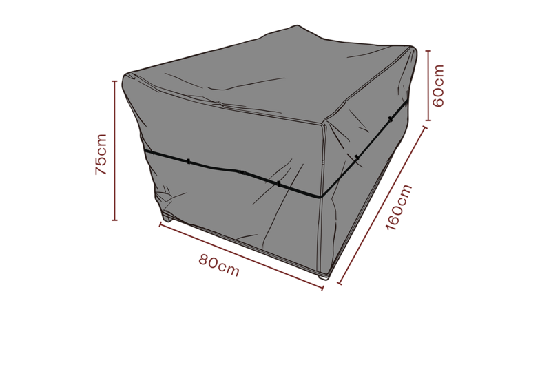 Møbelovertræk sofa Sort