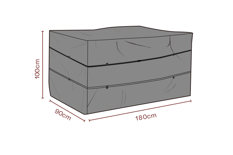 Møbelovertræk hyndeboks Sort