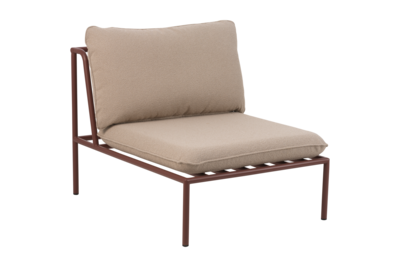 Collier midterste del Zin Red/Teddy Beige