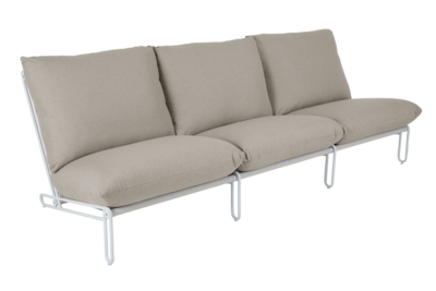 Blixt loungestol Hvid/Cley beige