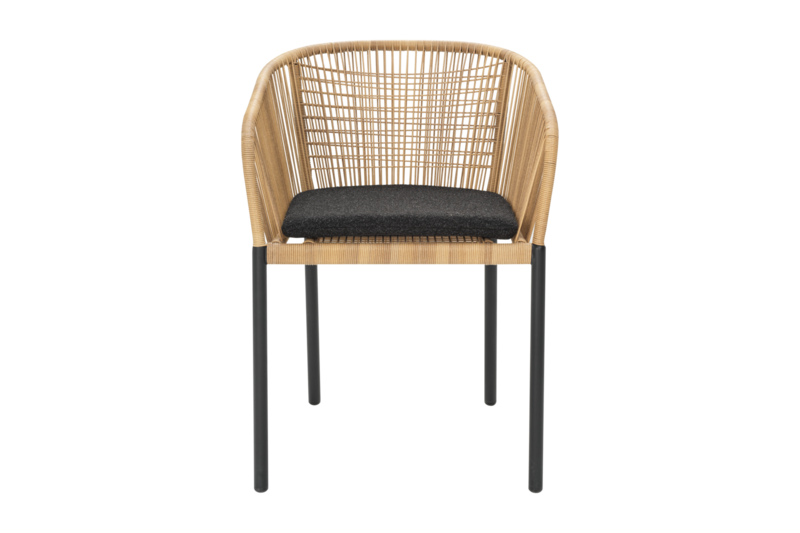 Delta stol med armlæn Sort/Teddy Black