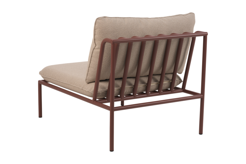 Collier midterste del Zin Red/Teddy Beige