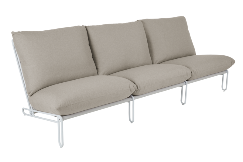 Blixt loungestol Hvid/Cley beige