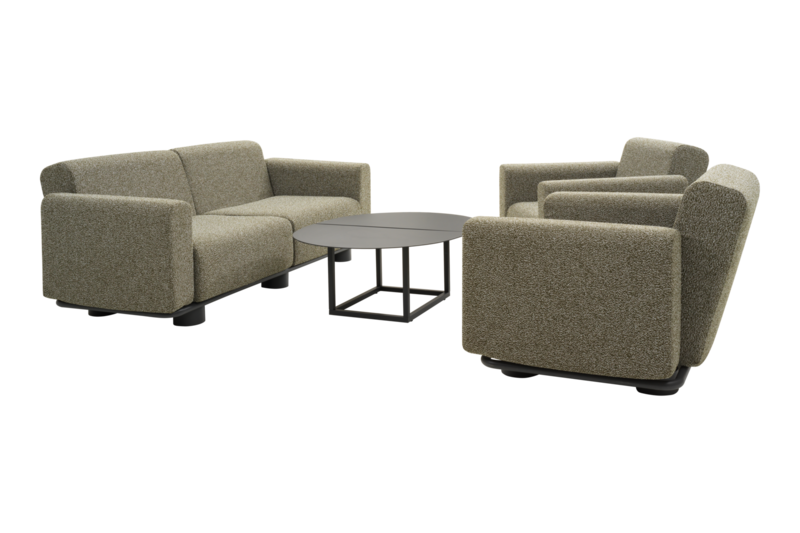 Bolster lænestol Antrasitt/Teddy Verde