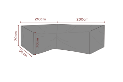 Møbelovertræk hjørnesofa Sort
