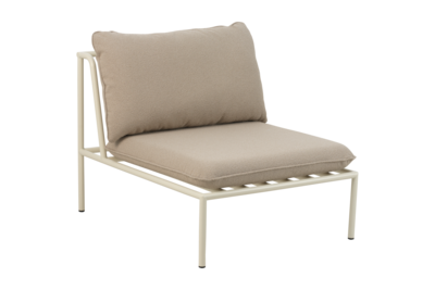 Collier midterste del Pearl White/Teddy Beige