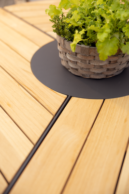 Peace Wood spisebord Antracit/Teak