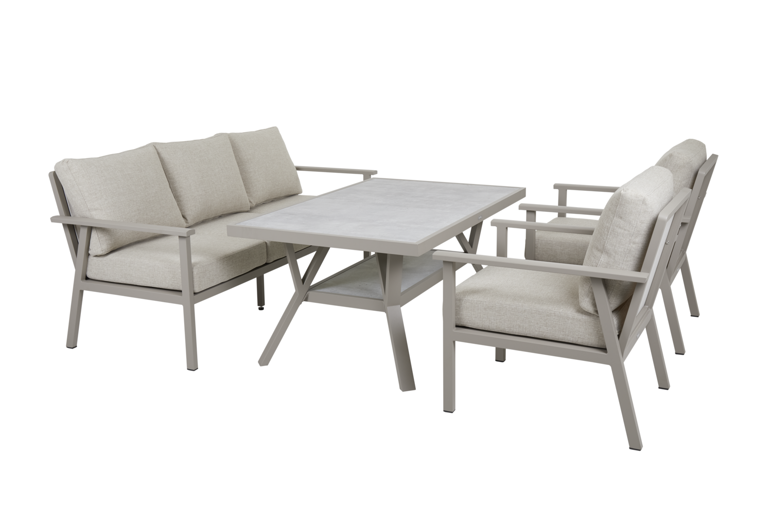 Samvaro High 3-personers sofa Khaki/Sand