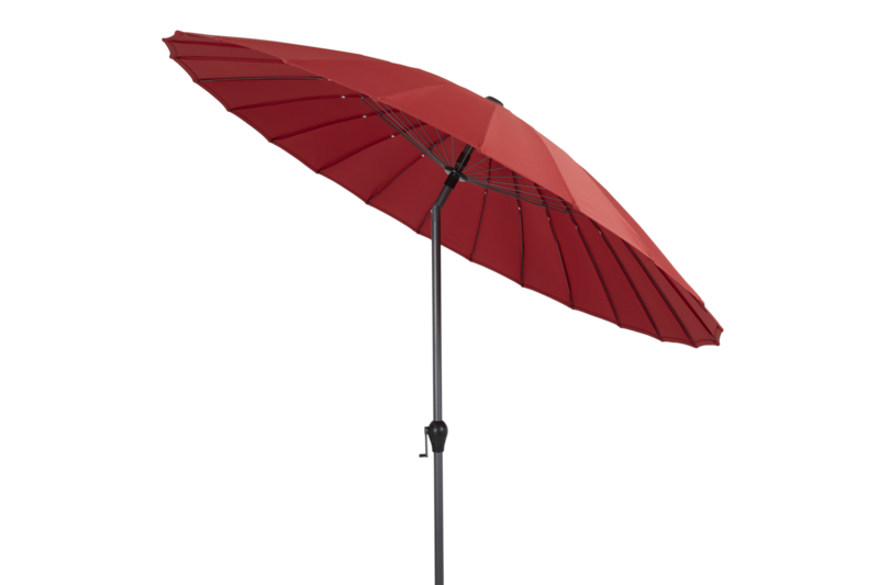 Shanghai parasol Antracit/rød