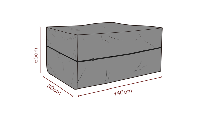 Møbelovertræk hyndeboks Sort