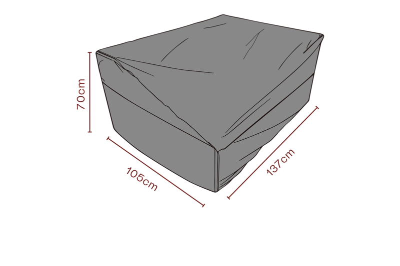 Møbelovertræk ottoman Sort