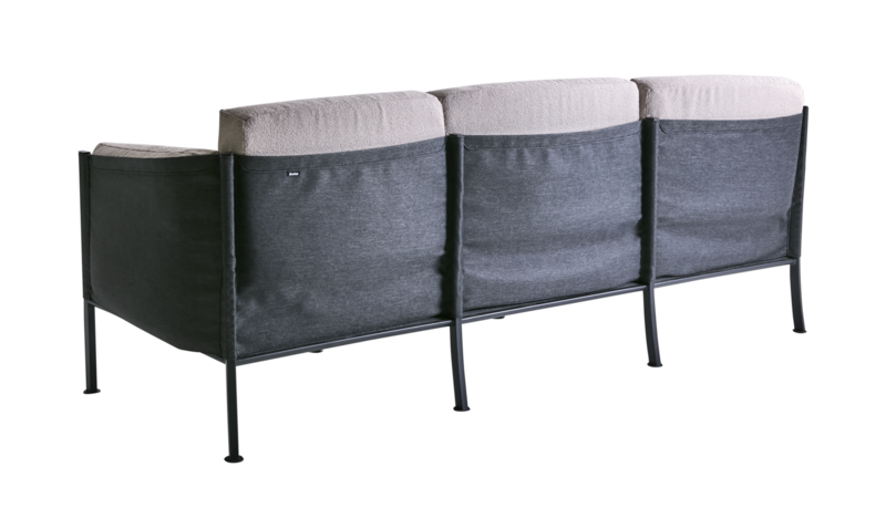 Delux 3-personers sofa Black/Teddy Beige