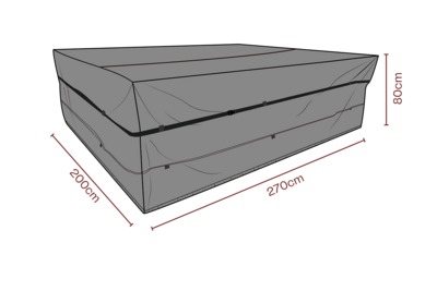 Møbelovertræk loungesæt Sort