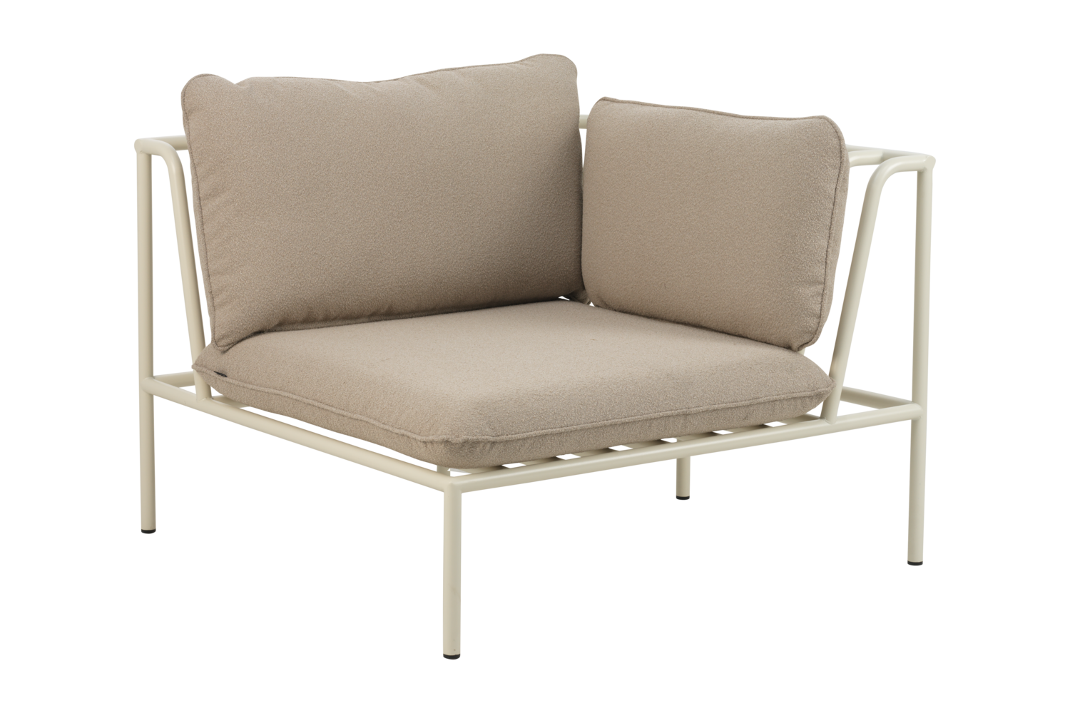 Collier hjørne Pearl White/Teddy Beige