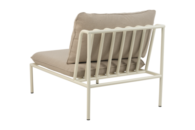 Collier midterste del Pearl White/Teddy Beige